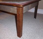 Razor Blade Art And Reclaimed Wood Coffee Table 3 small