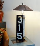 Handmade Lamp Featuring Railroad Marker Sign Vintage 1 small