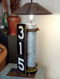 Handmade Lamp Featuring Railroad Marker Sign Vintage 2 small