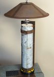Handmade Lamp Featuring Railroad Marker Sign Vintage 3 small