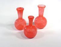 Red Glass Vase Handblown Bud Vase 2 small