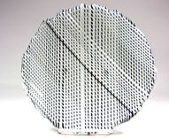 Art Glass Bowl Black And White Stripes 9 Inch Fused Glass 5 small
