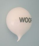 Dog Glass Cartoon Word Balloon Blown Glass 3 small