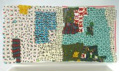 Fused Glass Platter Multi Color 16 Inches Sculpture Murrini 4 small