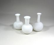 White Glass Vase - Bud Vase - Handblown 1 small