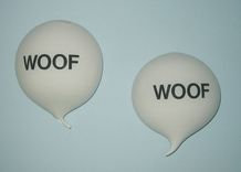 Dog Glass Word Balloon Woof Woof 2 small