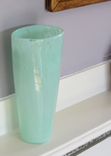 Celadon Glass Vase Flat Sided 3 small