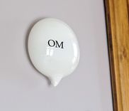 Om Meditation Glass Word Balloon Conversation Piece 4 small