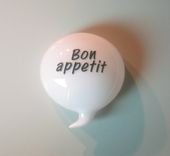 Bon Appetit Glass Kitchen Word Balloon Quirky Fun Gift Wall 3 small