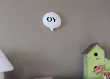 Jewish Oy Glass Word Balloon Oy- Conversation Pieces(Tm) Wall Hanging 1 small