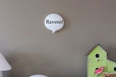 Ravens Superbowl Glass Wall Word Balloon 3 small