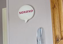 Love Blown Glass Word Balloon Xoxoxo Wall Piece 2 small