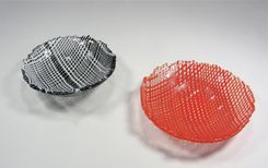 Fused Glass Bowl Red 5 Inches 2 small