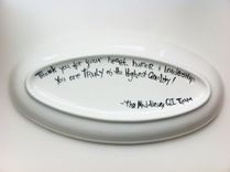 White Wine Bottle Plate - Fish Plate - Pinot Grigio - Santa Margherita - Home Decor 2 small