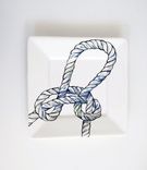 Nautical Knot Dinner Plates, Set Of 6 Square Dishes 3 small
