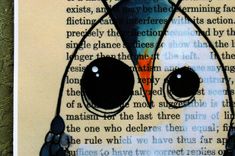 Owl Poster Print - Big Blue Owl And Little Blue Owl In 11x17 Poster Print - 3 small