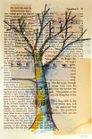 Winter Trees And Nest Prints- 4 Trees Set Of Prints 5x7 Nest, Tree, Spring, Moon And Stars 2 small