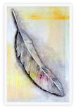 Feather In White - Giant Feather Poster Print 1 small