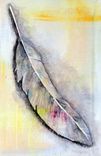Feather In White - Giant Feather Poster Print 2 small