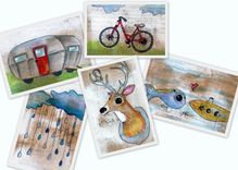 Bike Print- Red Bike Is Red - Fixie Bike - Beach Cruiser - 4x6 Print 3 small