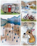 Oh Deer - 4x6 Affordable Print On Photo Paper- Original Drawing Of A Taxidermy Buck With A Big Rack 2 small