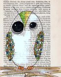 Sale Owl Prints - Oops- Owl Prints--4x6 Size- 4 Prints Of Owls In Many Colors 2 small