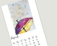 Unlimited 3x5 Printable Calendar - Art Print Calendar- Desk Calendar- Instant Delivery 2 small