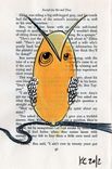 Owl Art Orange And White Owl - Retro 1970s Illustration Style Owl Full Of Wisdom- Black Tree Limb 1 small