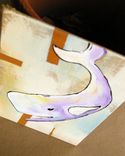 Happy Whale - Violet And White Whale With Yellow Accents 2 small