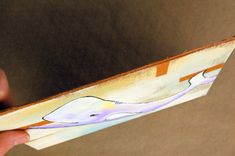 Happy Whale - Violet And White Whale With Yellow Accents 5 small