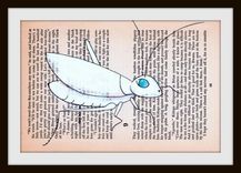 White Chinese Cricket On Vintage African Novel Page 2 small