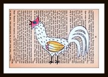 Rooster White Chinese Rooster On Vintage African Novel Page 2 small