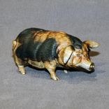 Bronze Pig Figurine Statue Sculpture Swine Art Limited Edition Signed Numbered 1 small