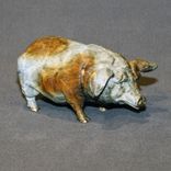 Bronze Pig Figurine Statue Sculpture Swine Art Limited Edition Signed Numbered 2 small