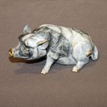 Bronze Pig Figurine Statue Sculpture Swine Art Limited Edition Signed Numbered 6 small