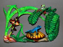 Bronze Frog Figurine Wall Sculpture Amphibian Art Limited Edition Signed And Numbered 2 small