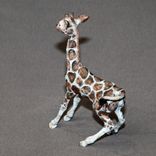 Bronze Giraffe Baby Figurine Sculpture Art Limited Edition Signed And Numbered 4 small