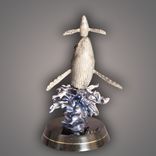 Awesome Humpback Whale And Baby Bronze Sculpture Figurine By Barry Stein 5 small