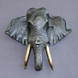 Awesome Detailed Bronze Elephant  Wall Hanging  Figurine Statue Sculpture Art Limited Edition Signed 3 small