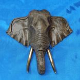 Awesome Detailed Bronze Elephant  Wall Hanging  Figurine Statue Sculpture Art Limited Edition Signed 2 small
