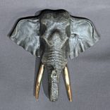 Awesome Detailed Bronze Elephant  Wall Hanging  Figurine Statue Sculpture Art Limited Edition Signed 1 small
