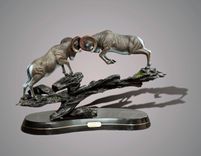 Bronze Ram Sheep Figurine Sculpture Art Limited Edition Signed And Numbered By Barry Stein 1 small