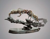 Bronze Ram Sheep Figurine Sculpture Art Limited Edition Signed And Numbered By Barry Stein 2 small