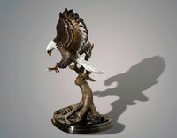 Life Size Magnificent Eagle Bronze "Wings Of Fury" Sculpture By Barry Stein 5 small