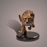 Bronze "The Cheetah" Amazing Detail!!! Limited Edition Sculpture By Barry Stein 3 small