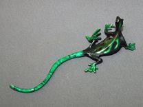 Awesome Bronze Lizard Gecko Figurine Statue 2 small