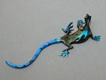 Awesome Bronze Lizard Gecko Figurine Statue 3 small