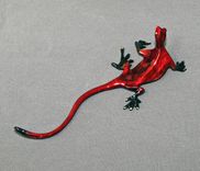 Awesome Bronze Lizard Gecko Figurine Statue 6 small