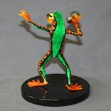 Awesome Bronze Football Player Frog Figurine Statue Sculpture Art Limited Edition Signed Numbered 2 small