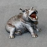 Bronze Hippopotamus "Hippo Baby" Figurine Statue Sculpture Art Limited Edition Signed Numbered 2 small